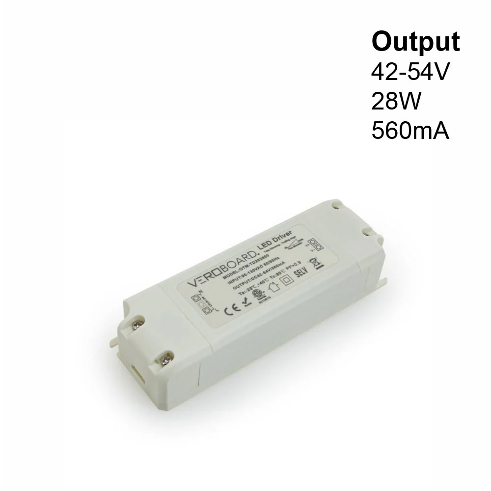 OTM-TD202800-560-28 Constant Current Triac Dimming LED Driver, 560mA 42-54V 28W