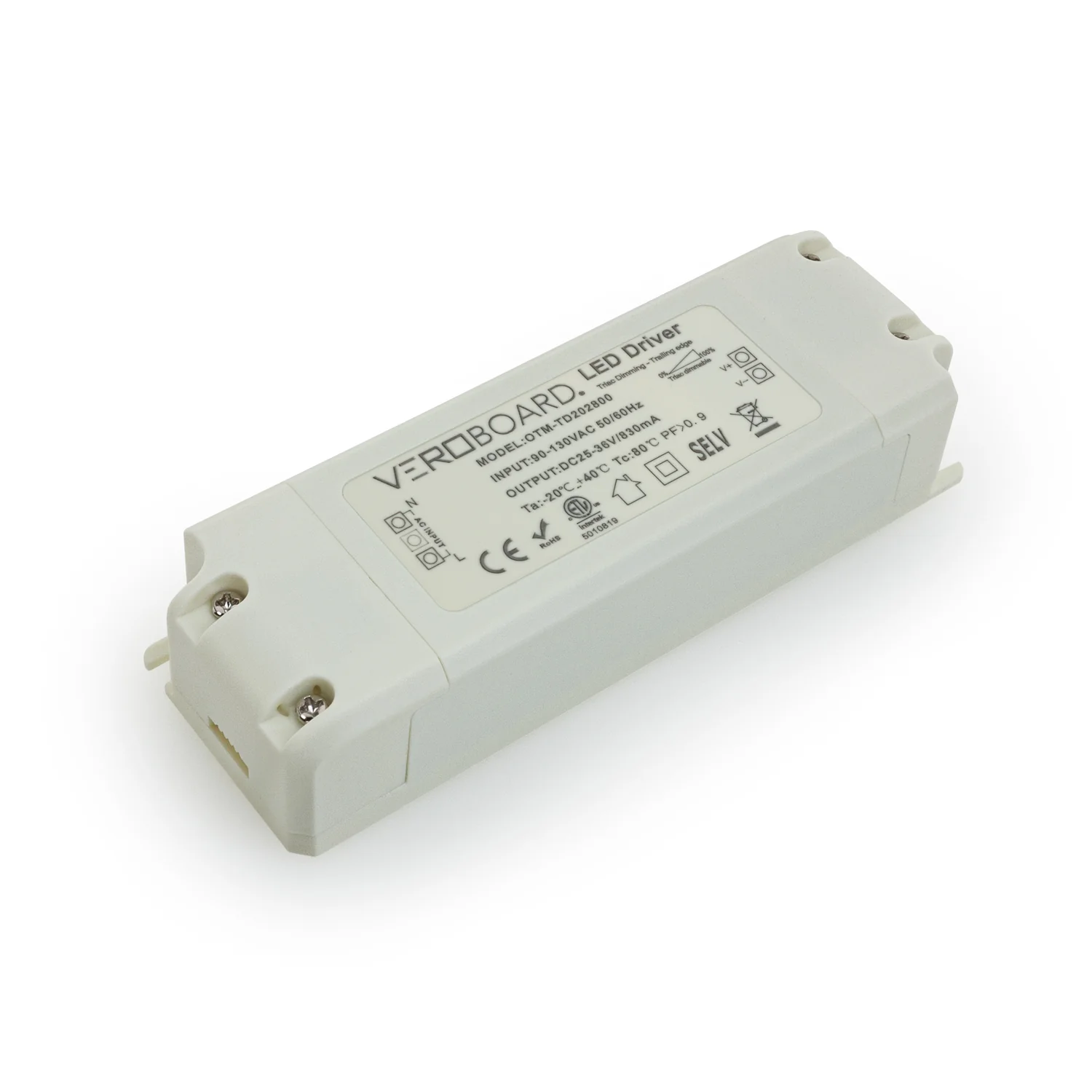 OTM-TD202800-830-28 Constant Current Triac Dimming LED Driver, 830mA 25-36V 28W - Image 4