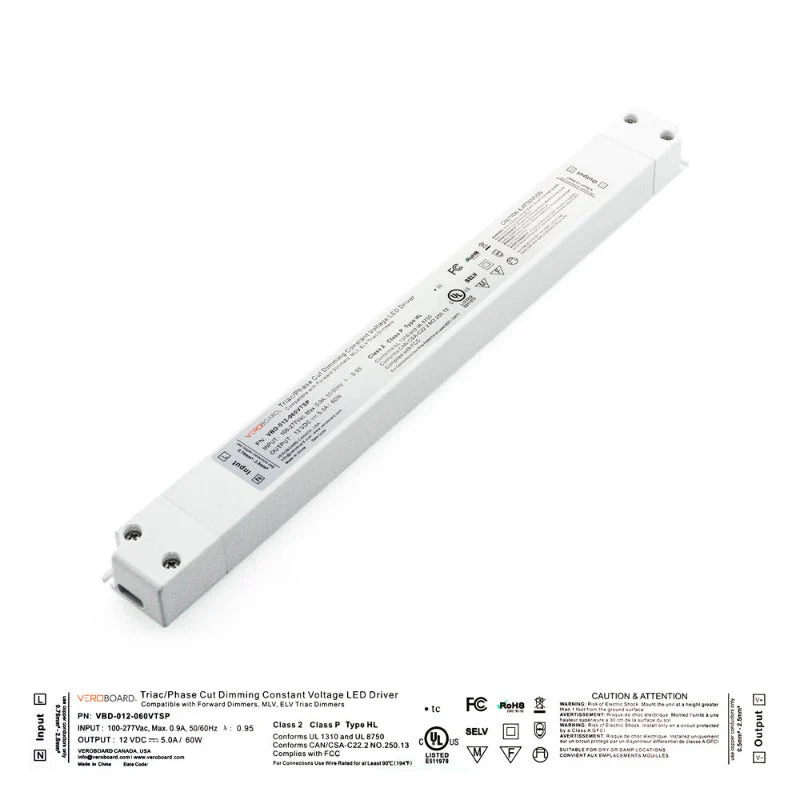 Super Slim VBD-012-060VTSP Non-Dimmable LED Driver, 12V 5A 60W - Image 3