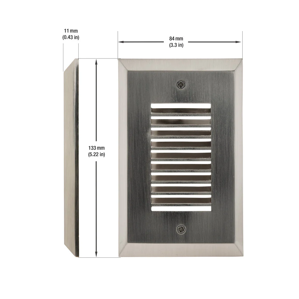 Vertical RT05HV Single Gang LED Step light, 100-240V or 12V 2W 3000K(Warm White) Brushed Nickel - Image 2