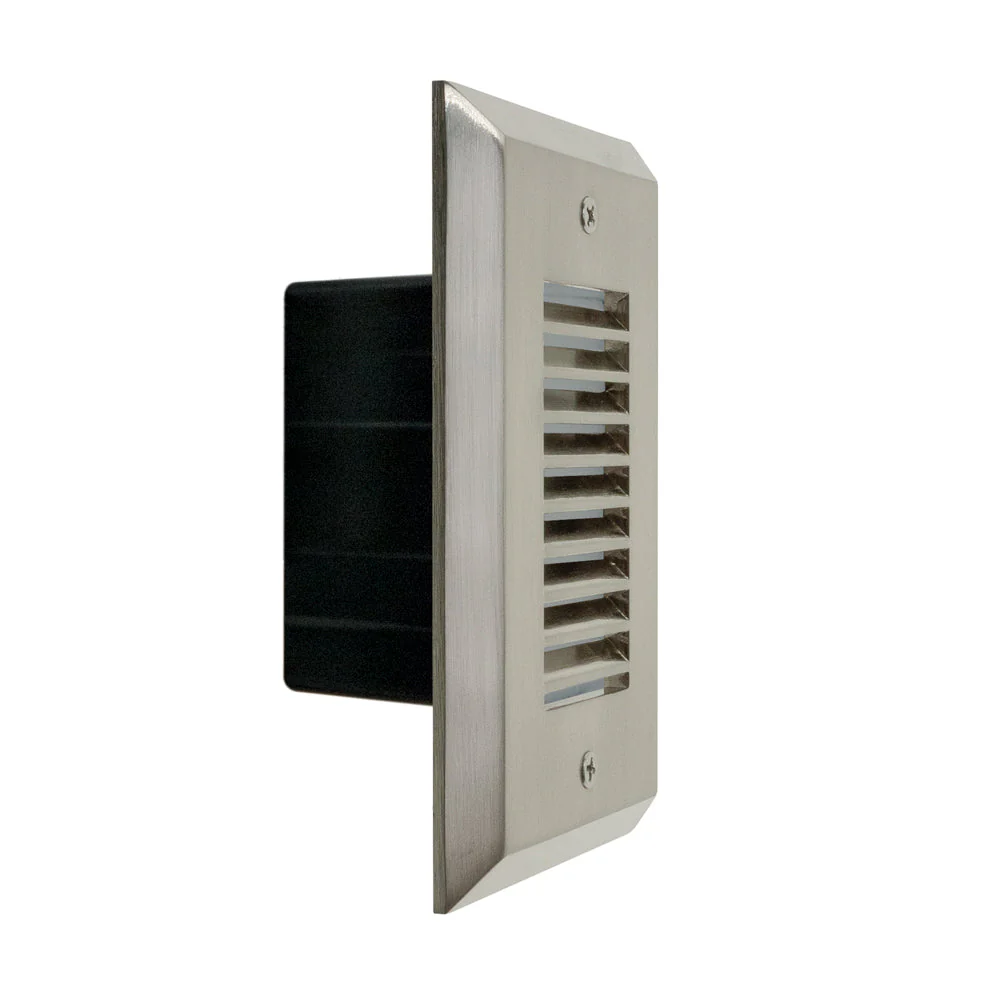 Vertical RT05HV Single Gang LED Step light, 100-240V or 12V 2W 3000K(Warm White) Brushed Nickel - Image 3