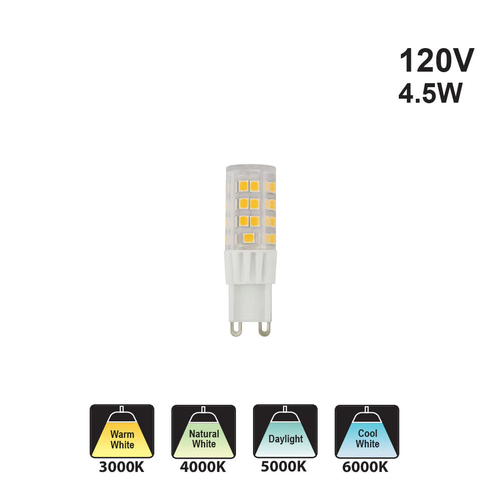 Votatec G9 LED G9-CR45LEDA-4.5W, 120V 4.5W CCT(3K, 4K, 5K, 6K)