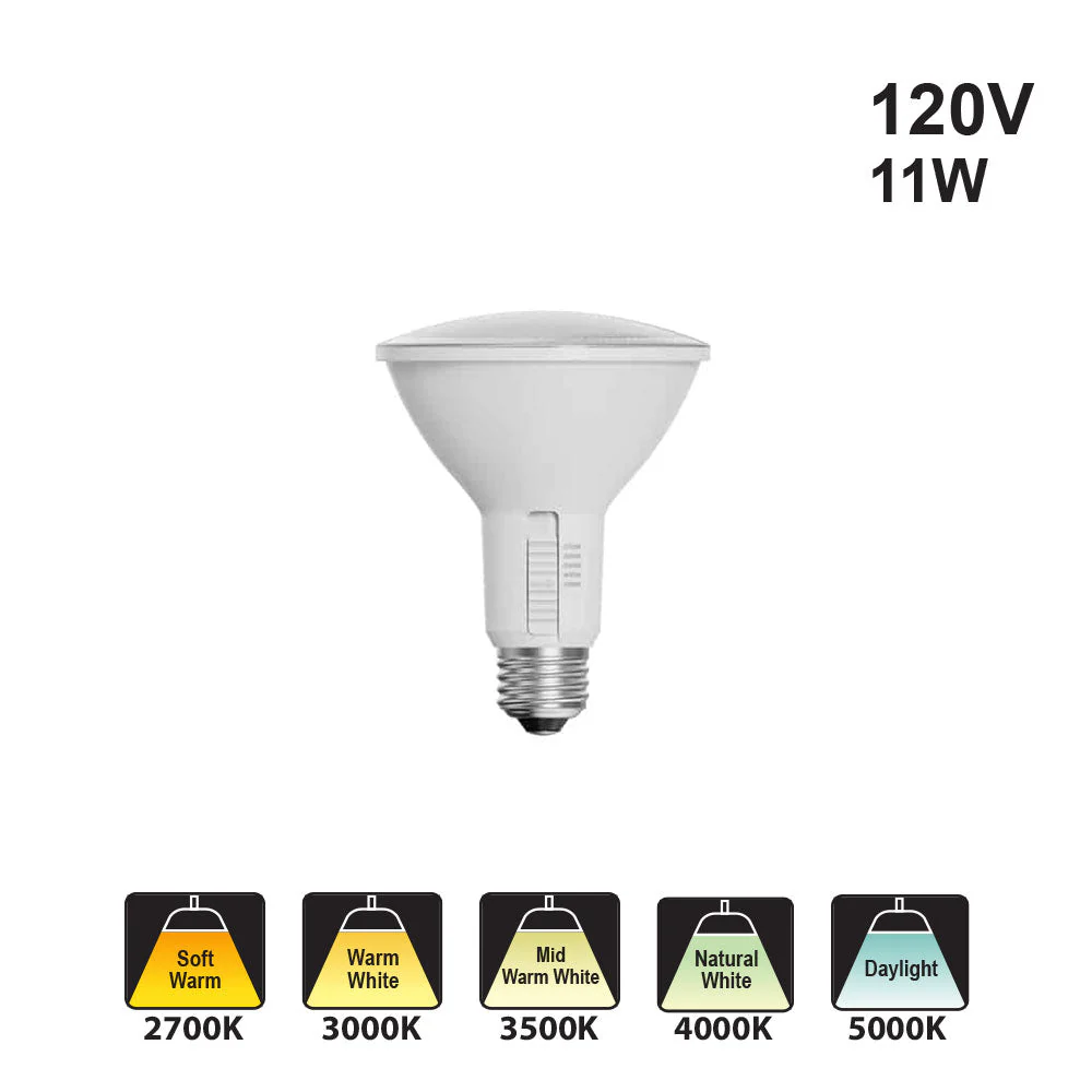 Votatec PAR30 LED – 5Way CCT Adjustable VO-PAR30W11-120-5Way-S-D 120V 11W CCT(2.7K, 3K, 3.5K, 4K, 5K)