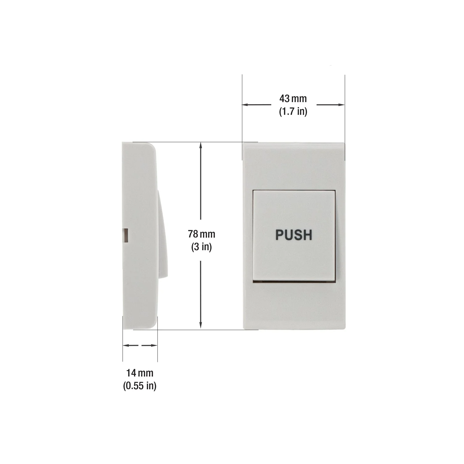 Wall Mount Low Voltage LED dimmer Switch Push - Image 2
