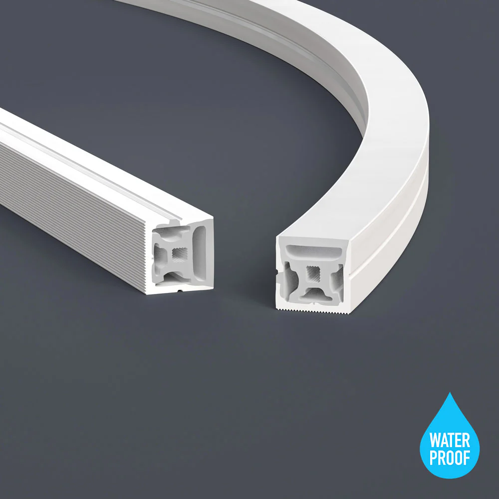 White Silicone Flexible LED Neon channel N2020-SFD-W, 10m (32.8ft) max SIDE & SURFACE Mount