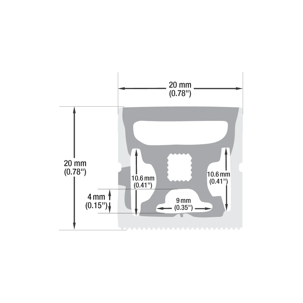 White Silicone Flexible LED Neon channel N2020-SFD-W, 10m (32.8ft) max SIDE & SURFACE Mount - Image 2