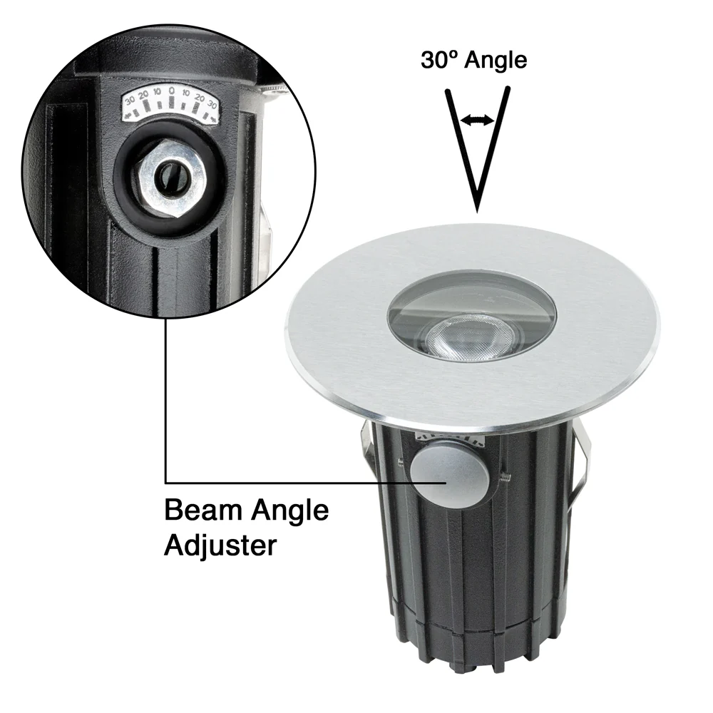 XB2CFR0157 Round Adjustable Beam Direction Up light, 24V 2.6W 3000K(Warm White) - Image 3
