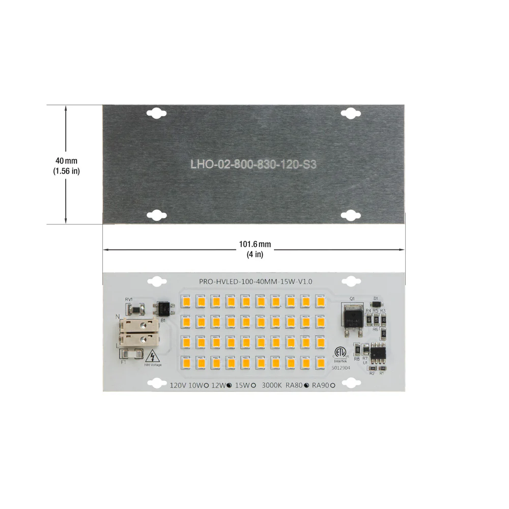 4 inch Linear ZEGA LED Module LHO-02-800-830-120-S3, 120V 800lm 3000K(Warm White) - Image 2